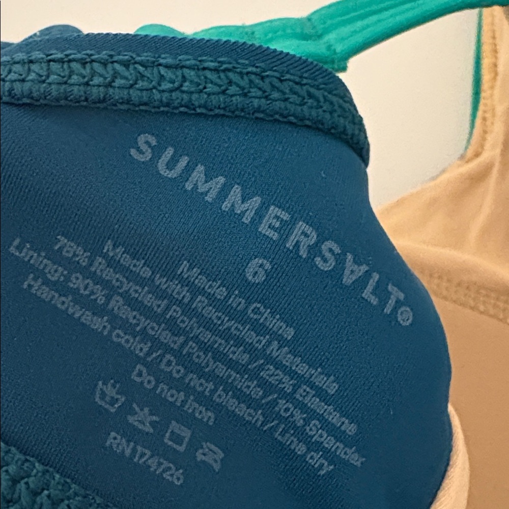 NWT [Summersalt] Marina Bikini Swim Top Seaglass & Seaweed Womens Multiple Sizes - Picture 15 of 16